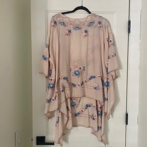 For Love & Lemons Pink Embroidered Top